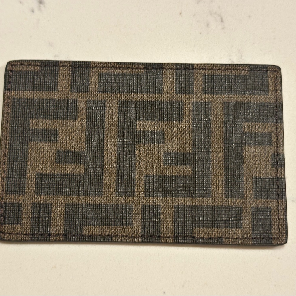 Men's Black and Brown Card Holder